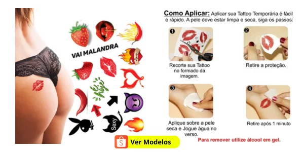 como vender fotos intimas e sensuais com tatuagens temporarias