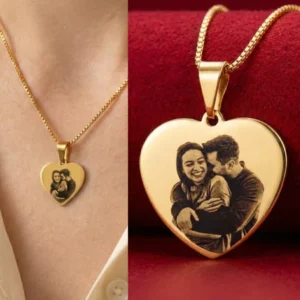 COLAR DE AÇO COM FOTO CASAL