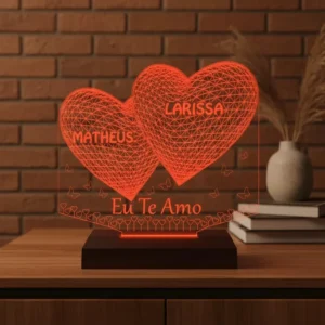 LUMINARIA LED 3D DIA DOS NAMORADOS